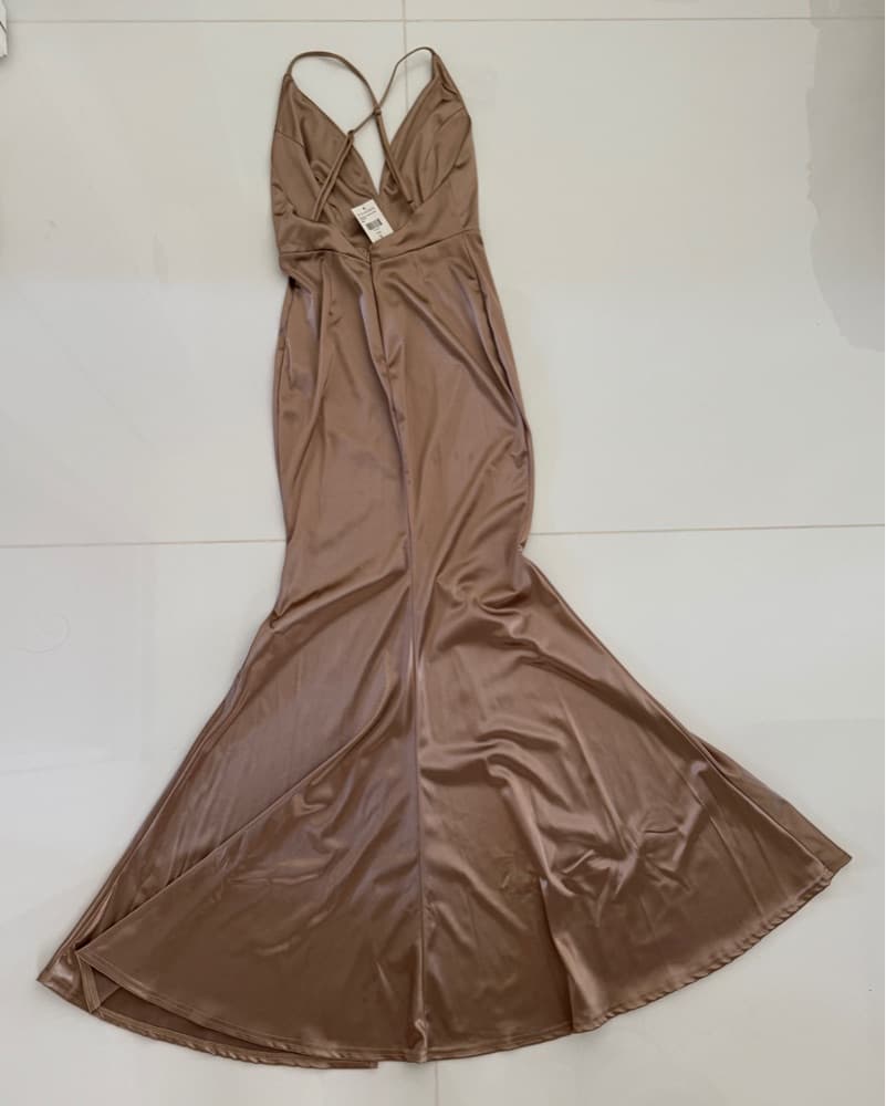 Wedding Guest Satin Mermaid Gown - Image 3