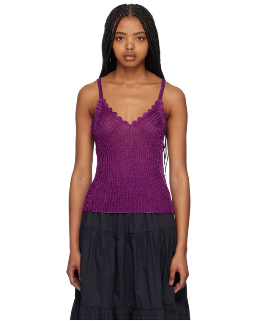 Ganni Metallic Tank Top - Image 1