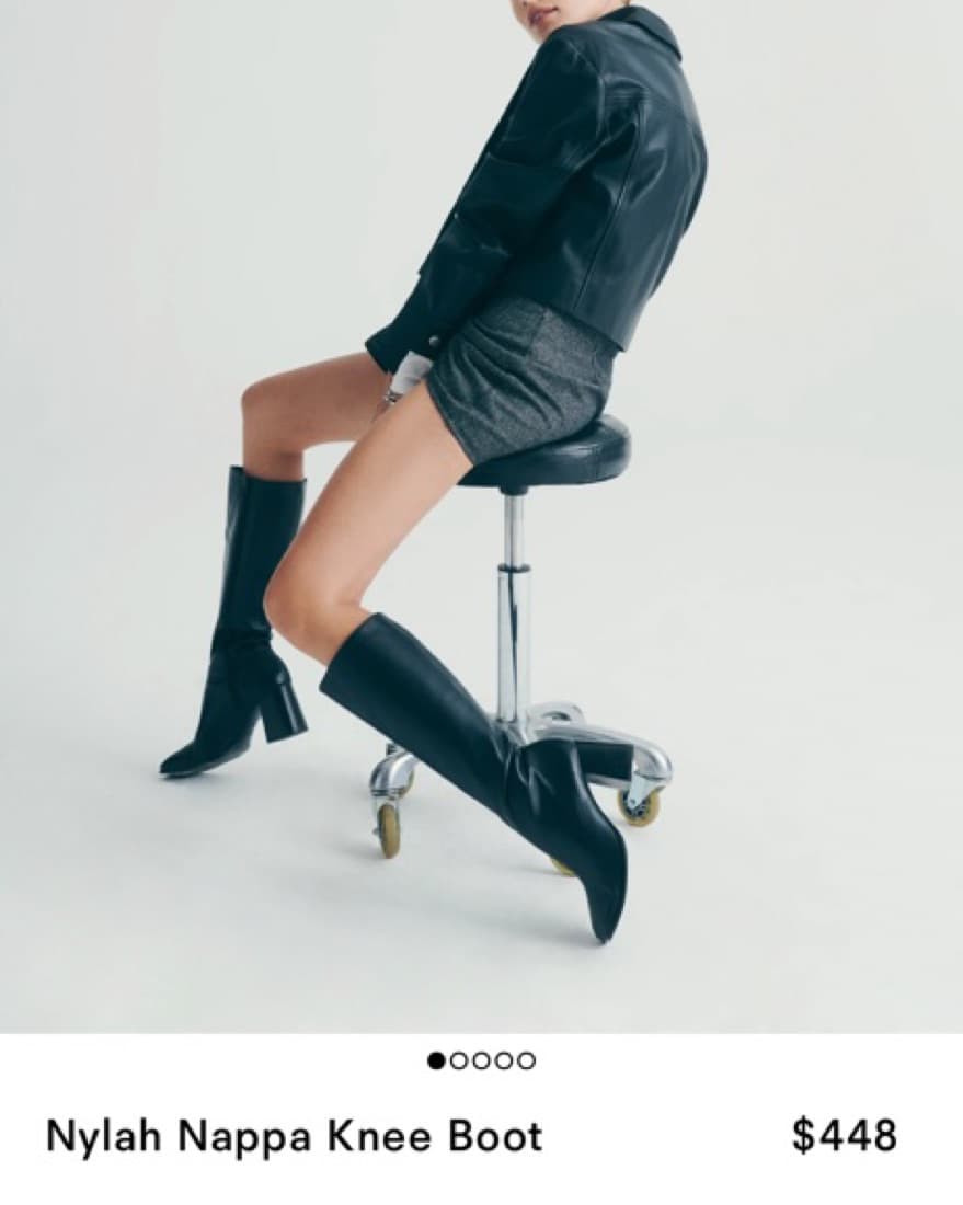 Reformation Nylah Nappa Knee Boot - Image 2