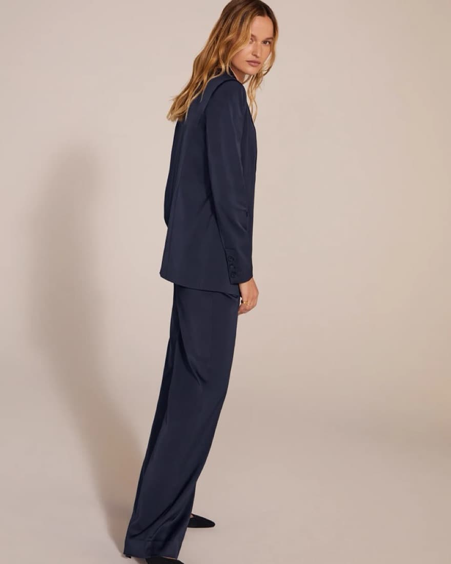 Favorite Daughter Navy Satin Blazer - Image 2