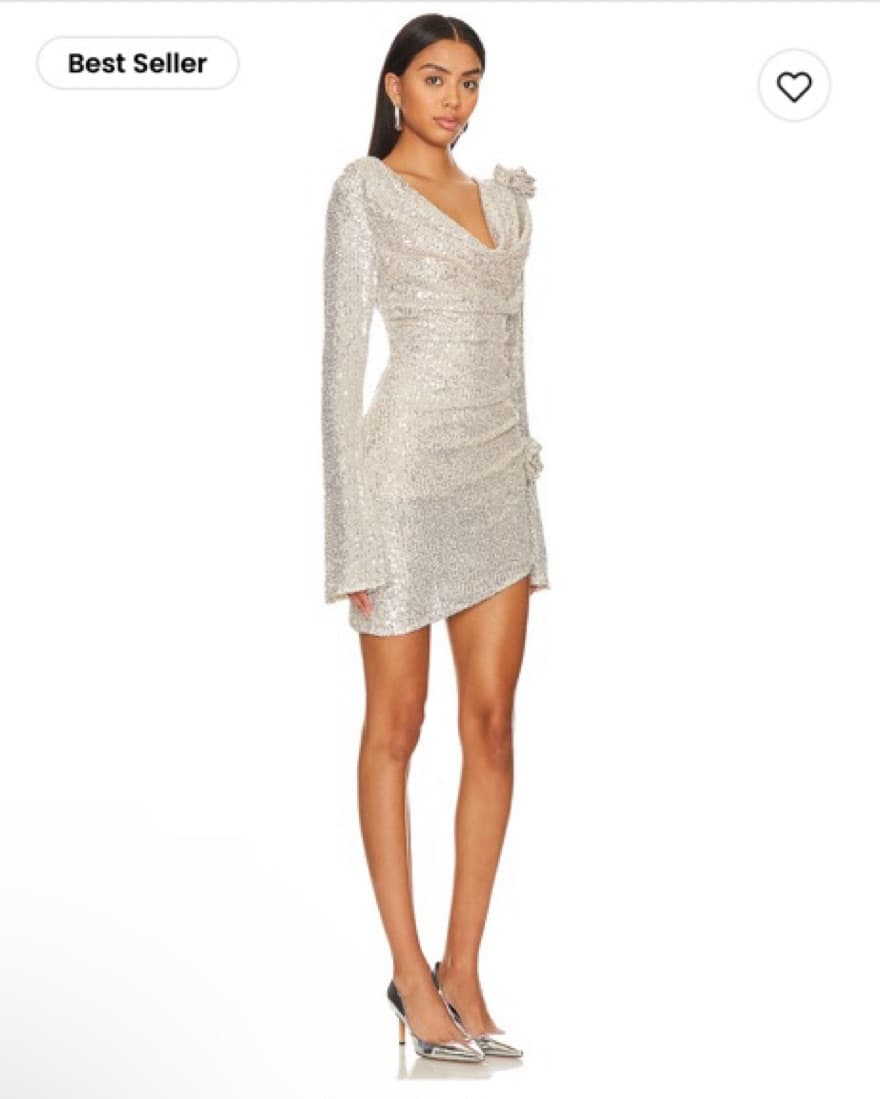 For love And Lemons Sequin Rose Dress - Image 1