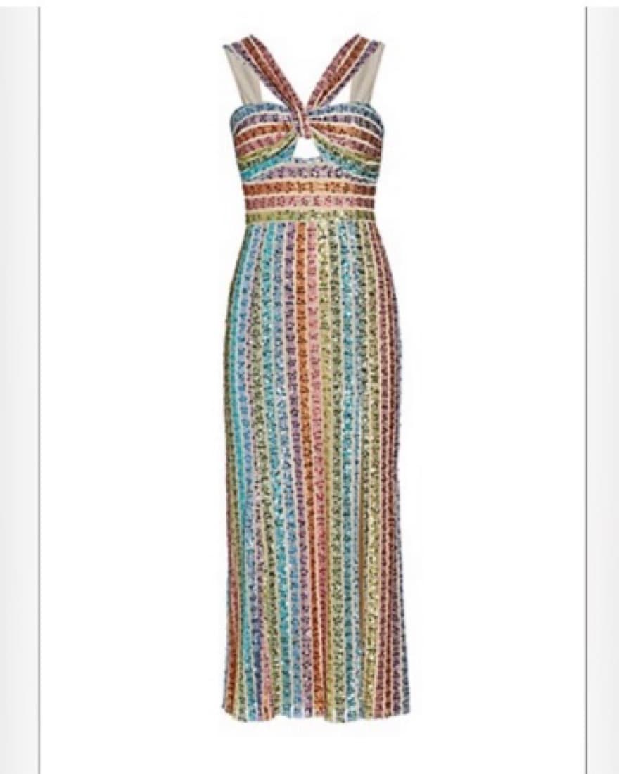 Saylor Eli Rainbow Sequin Dress - Image 3