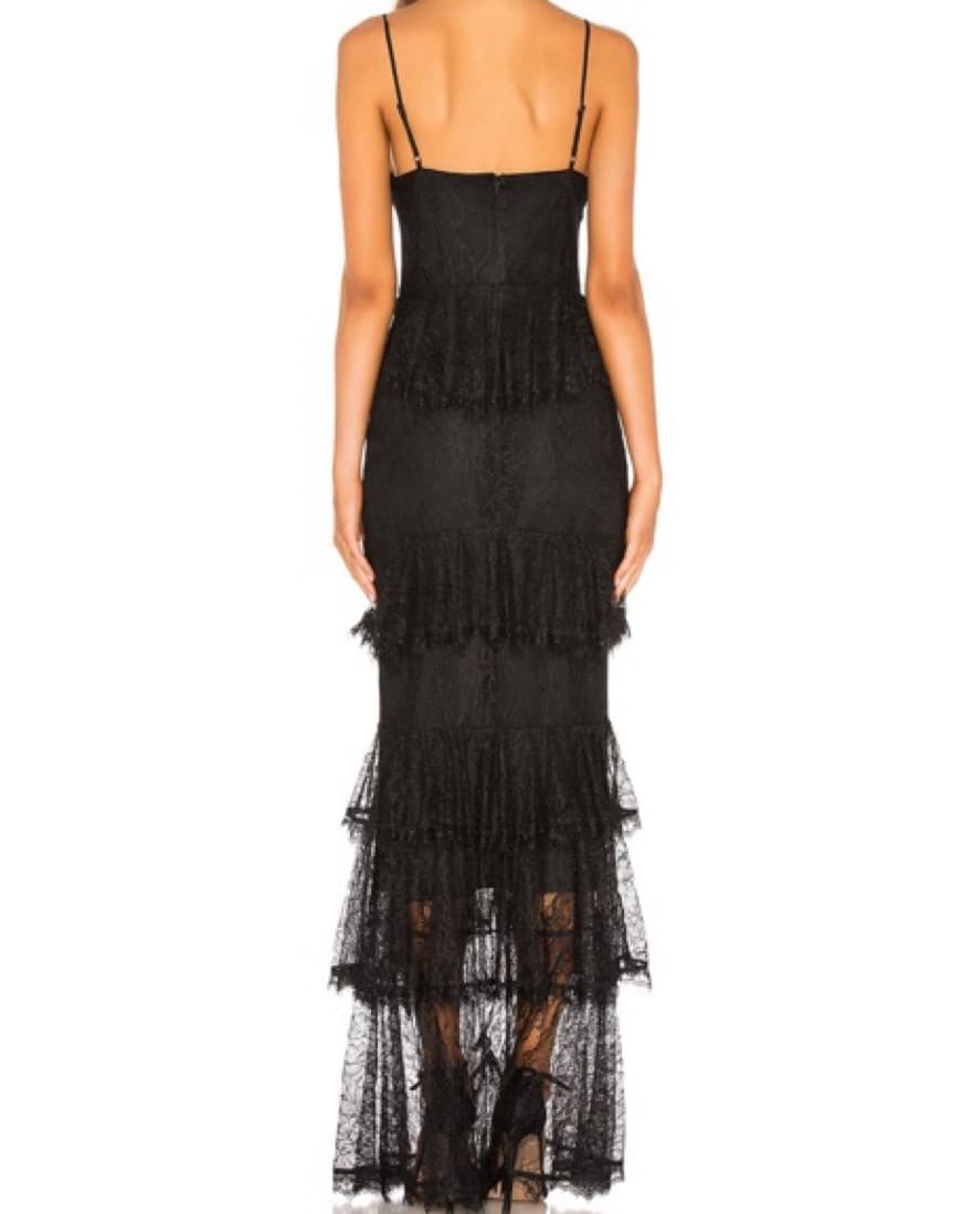 Majorlle Black Lace Gown - Image 4