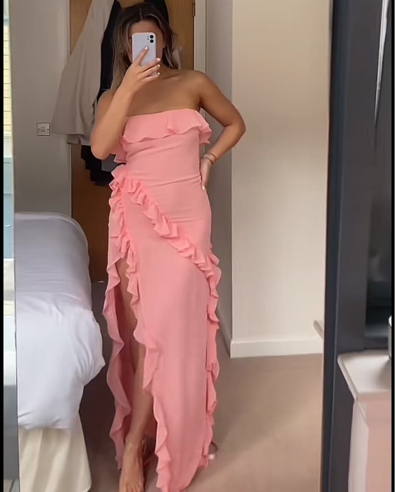 House Of Cb Sarina Pink Maxi Dress - Image 2