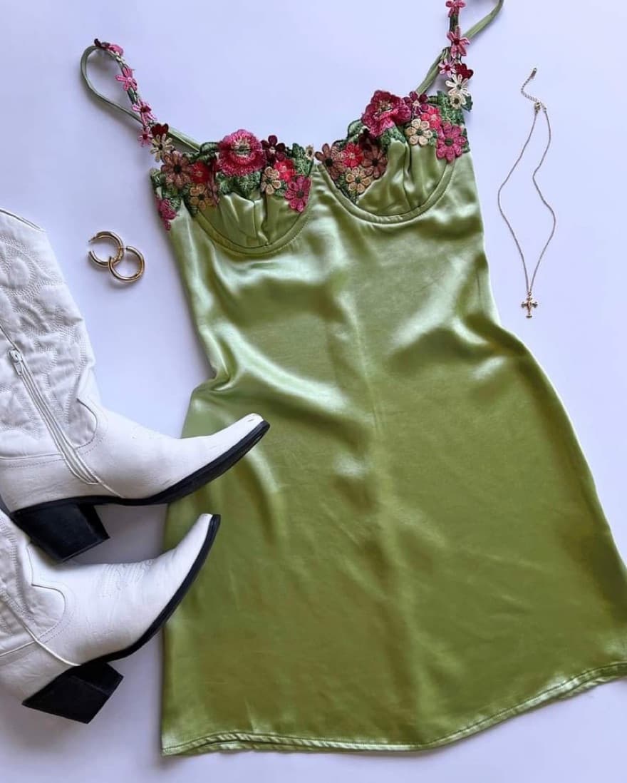 Green Princess Polly Kenzie Mini Dress - Image 2