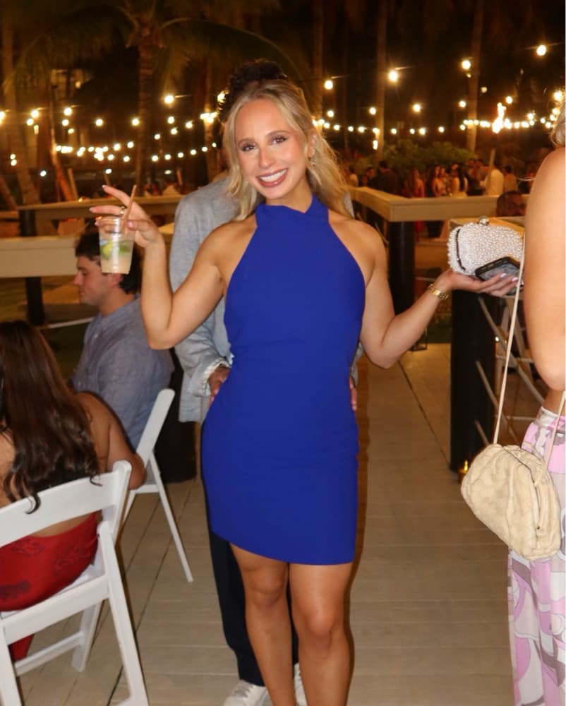 Blue Amanda Uprichard Halter Dress - Image 1