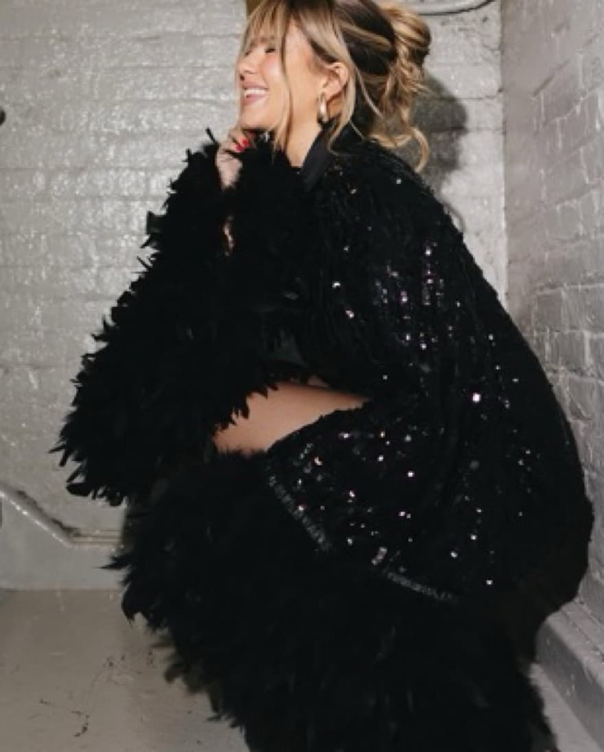 Farah Sequin Mini Dress in Black - Image 1