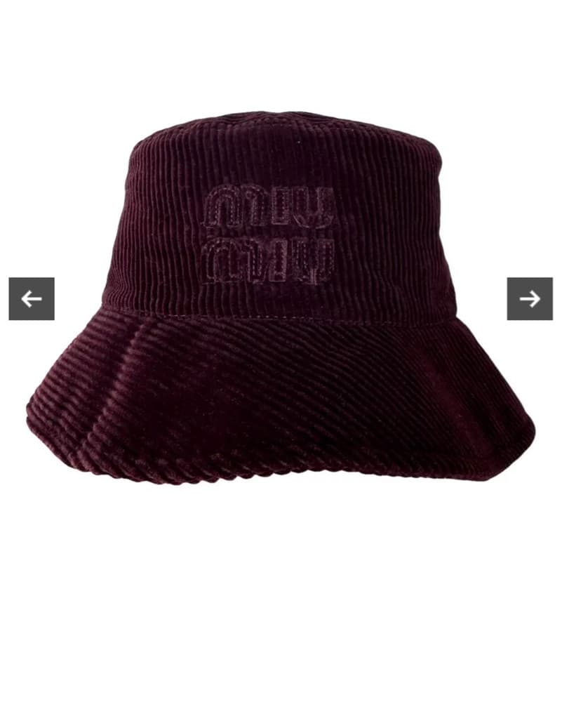 Miu Miu Corduroy Bucket Hat - Image 1