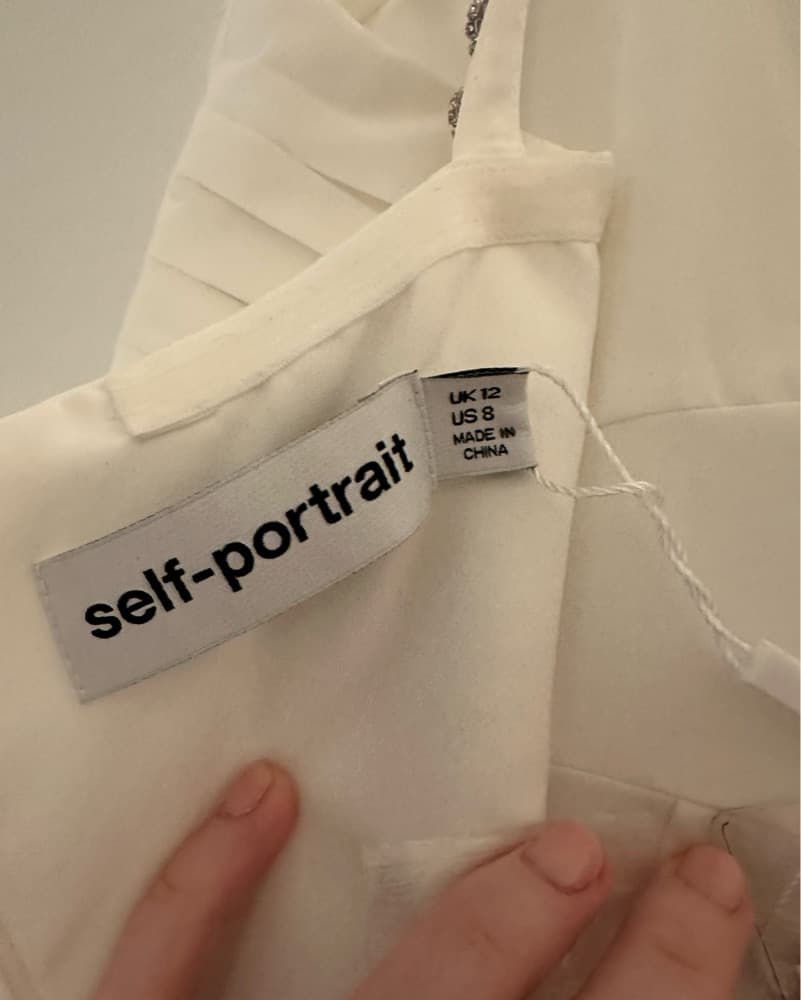 Self Portrait White Dress Size 8 NWT - Image 3