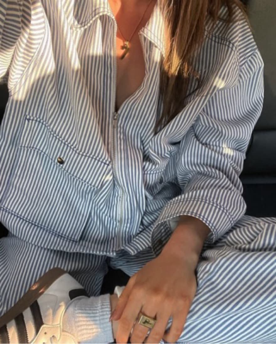 Viral Stripe Denim Set  - Image 4