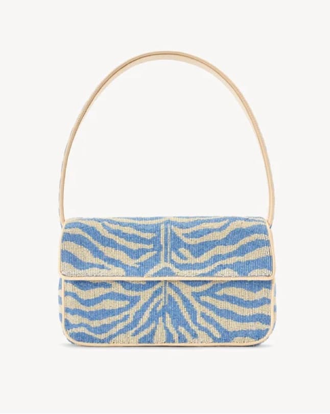 Staud Zebra Tommy Beaded Bag - Image 4