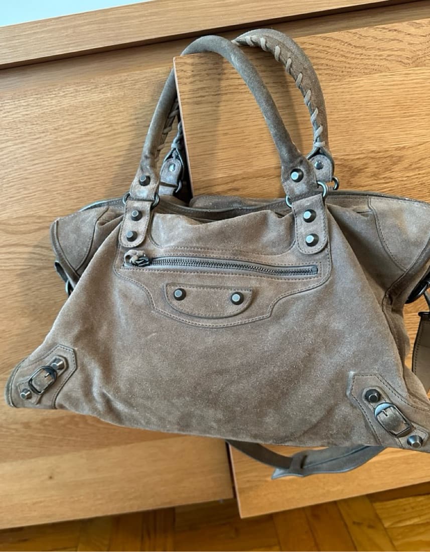 Balenciaga Suede Motocross Bag - Image 2