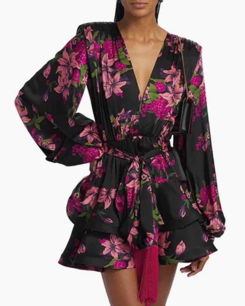 Stunning Floral Puff Sleeve Dress - Image 3