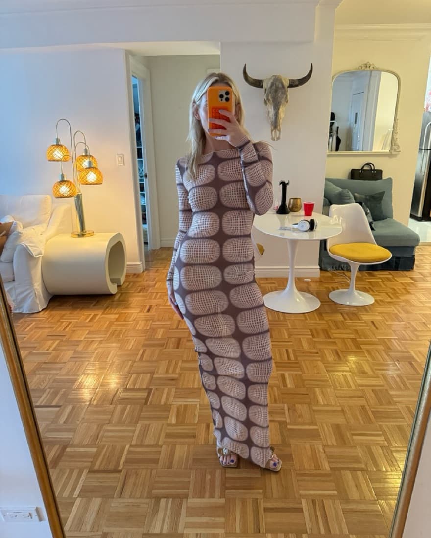 Revolve Long Sleeve Mesh Maxi Dress - Image 2
