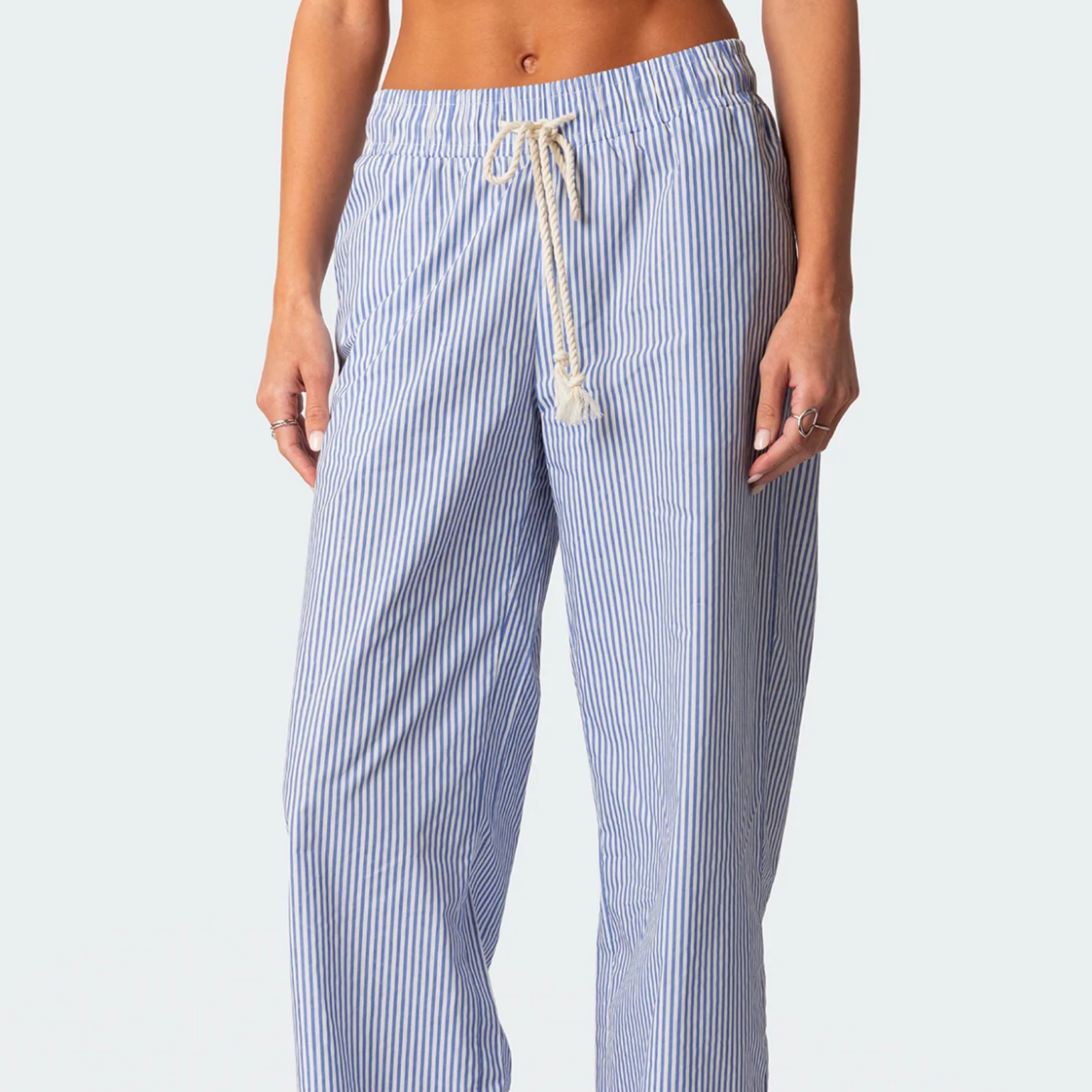 Blue/white Pinstripe Pants  - Image 1