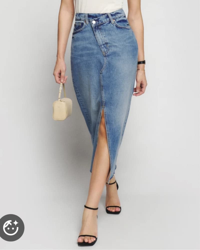 Reformation Long Denim Skirt - Image 3