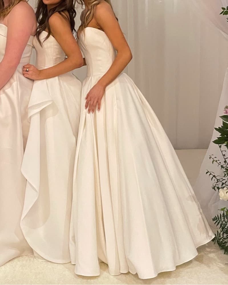 White Ball Gown Sweetheart Wedding Dress - Image 4