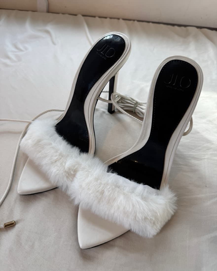 Revolve JLO Heels With Faux Fur Detail  - Image 1
