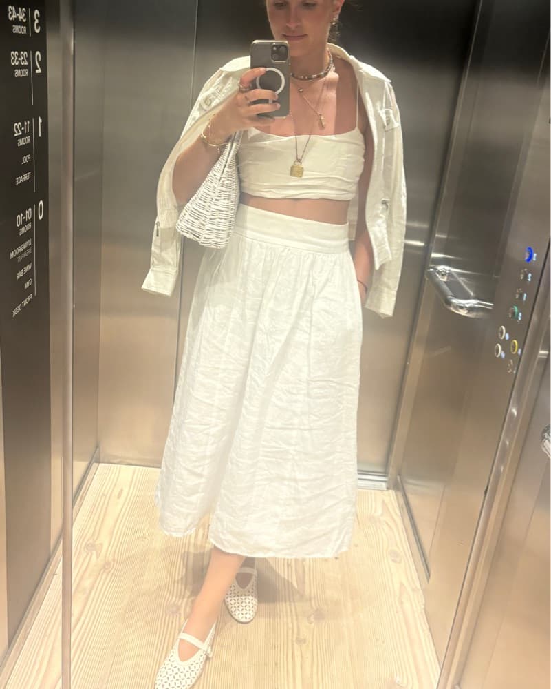 Reformation White Linen Set - Image 1