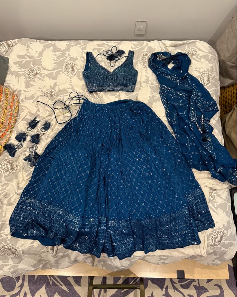 Petite Friendly XS-S Blue Lehenga  - Image 1