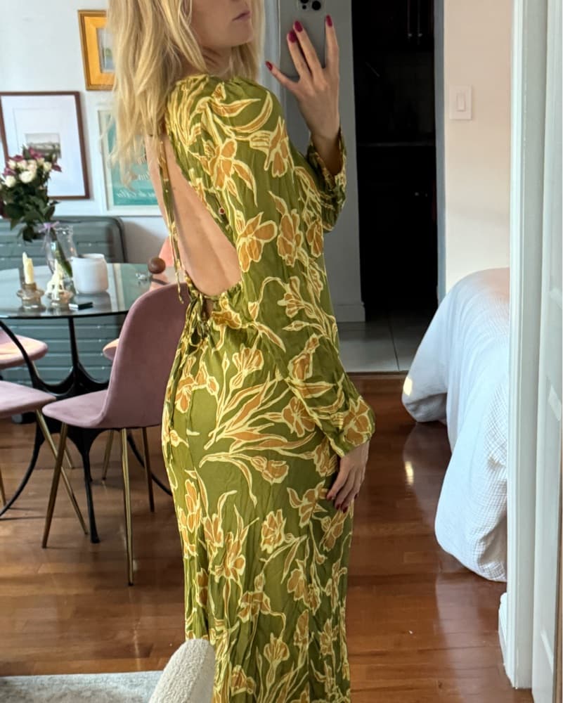 Long Sleeve backless Maxi Dress - Image 2