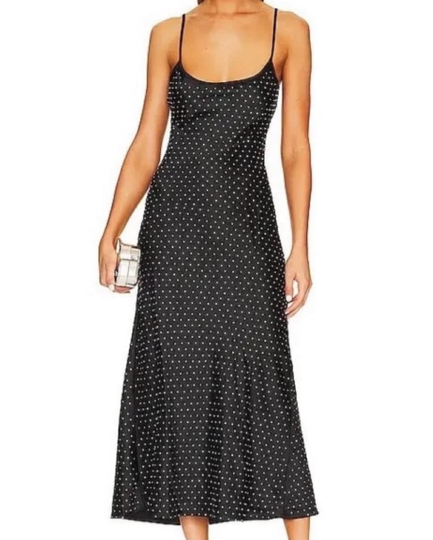 WeWoreWhat Rhinestone Slip Midi Dress o - Image 1