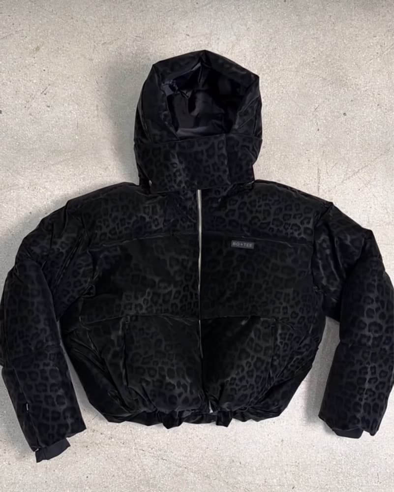 Bo Tee Leopard Cropped Ski Jacket - Image 1