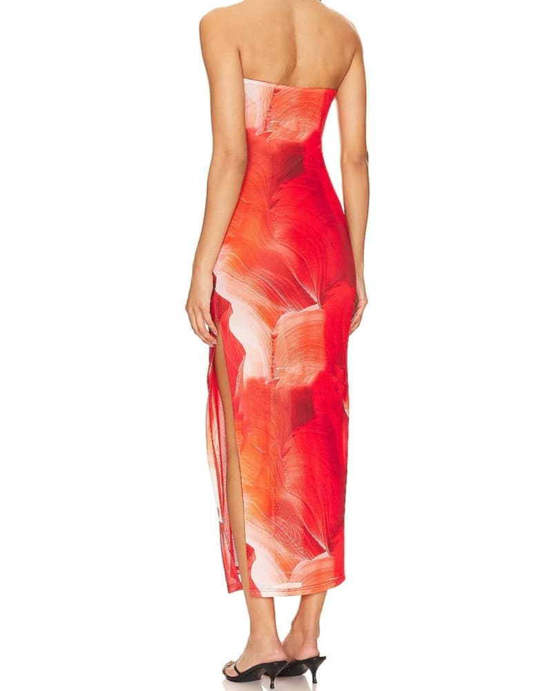 Jamila Maxi Dress In Red Multi - Image 3