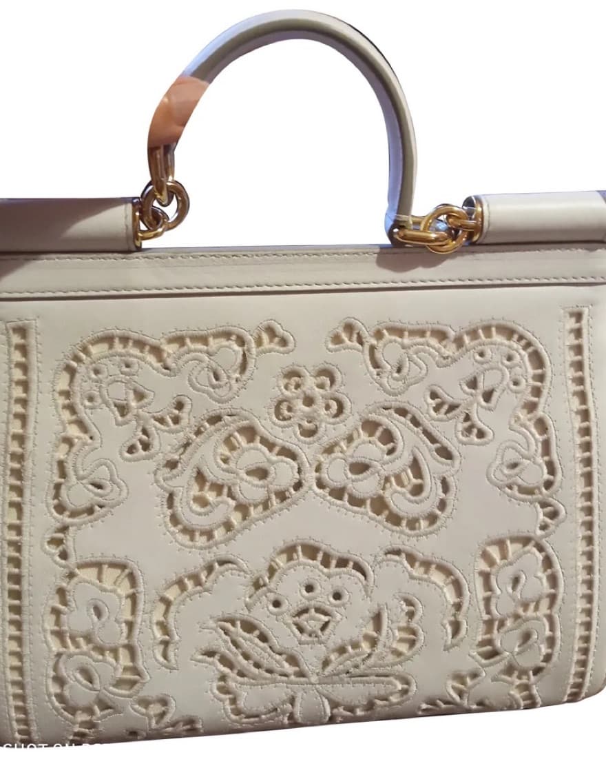 Dolce & Gabbana White LeatherSicily Bag  - Image 3