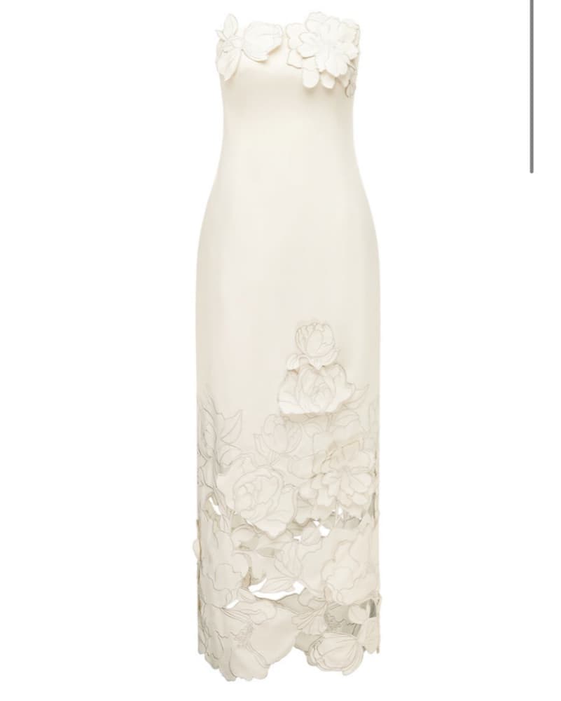 Leo Lin Rayna Floral-Appliquéd Maxi Dres - Image 1