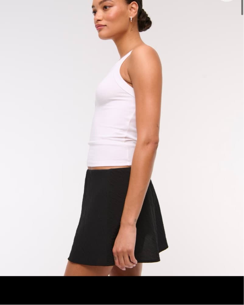 Abercrombie Black linen mini skirt  - Image 3