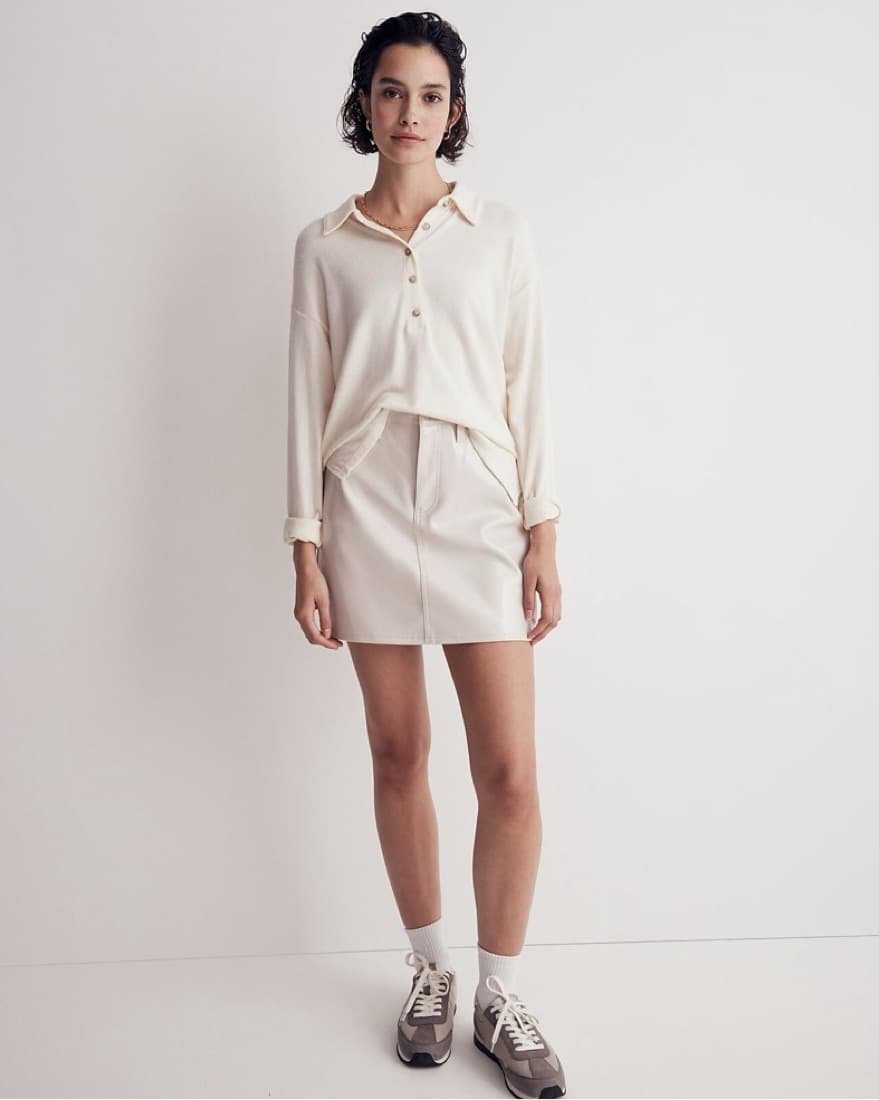 Madewell Faux Leather Mini Skirt - Image 1