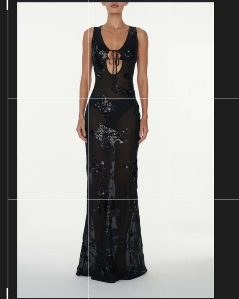 Rat & boa Giulia Sequin Maxi Dress - Image 1