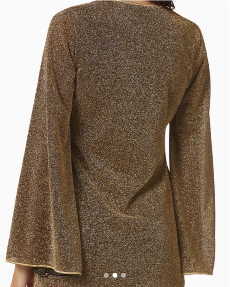 Oseree Lumière Metallic Minidress (gold) - Image 2