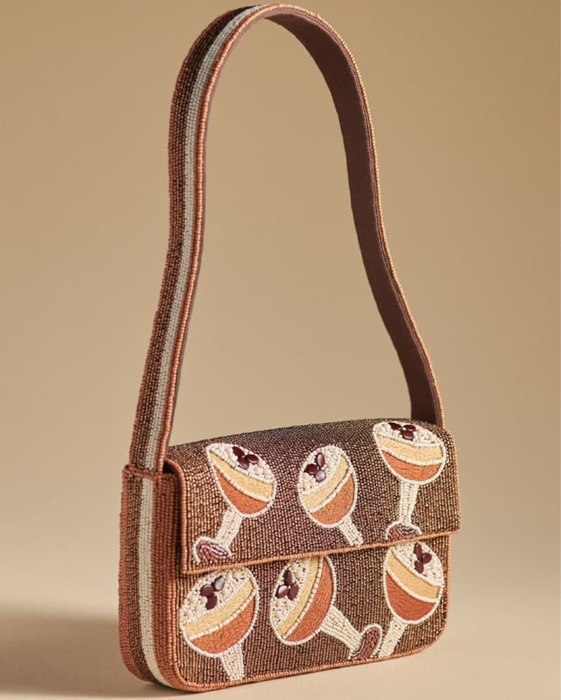 Anthro Espresso Martini Beaded Fiona Bag - Image 1