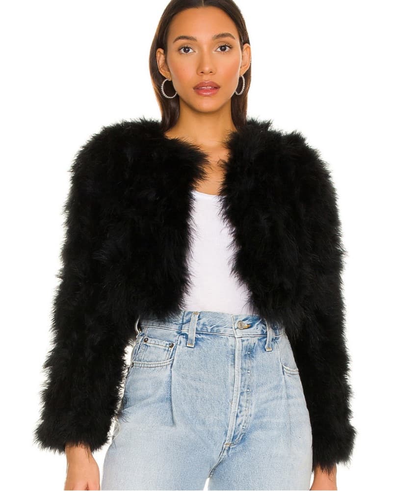 Bubish Black Feather Jacket - Image 1
