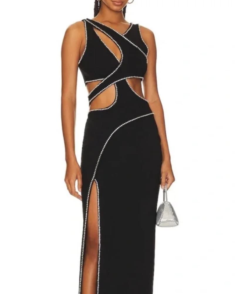 Revolve Zuwra Black Embelished Gown  - Image 2