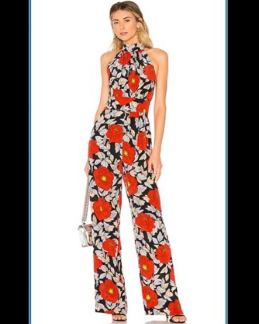 DVF silk floral jumpsuit - Image 6