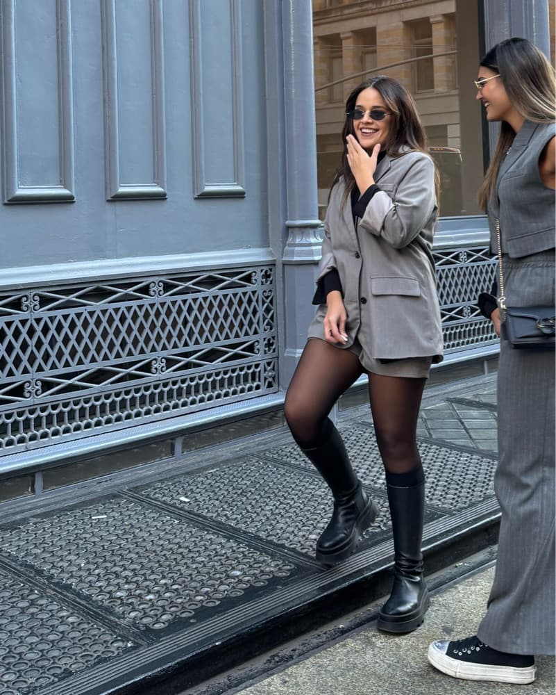 Gray Blazer And Shorts Set - Image 1