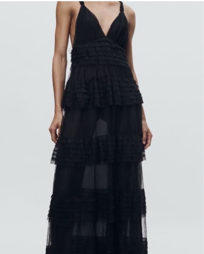 Zara Ruffled Tulle Dress - Image 1