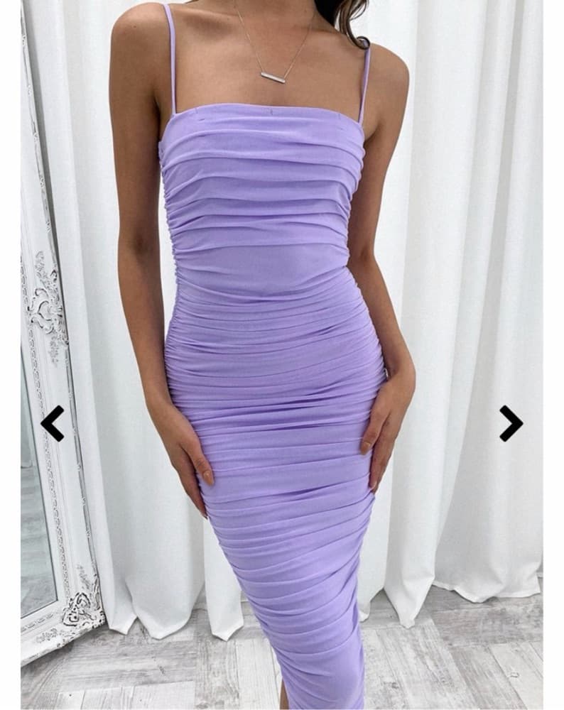 Thats So Fetch Lilac Midi Dress - Image 1