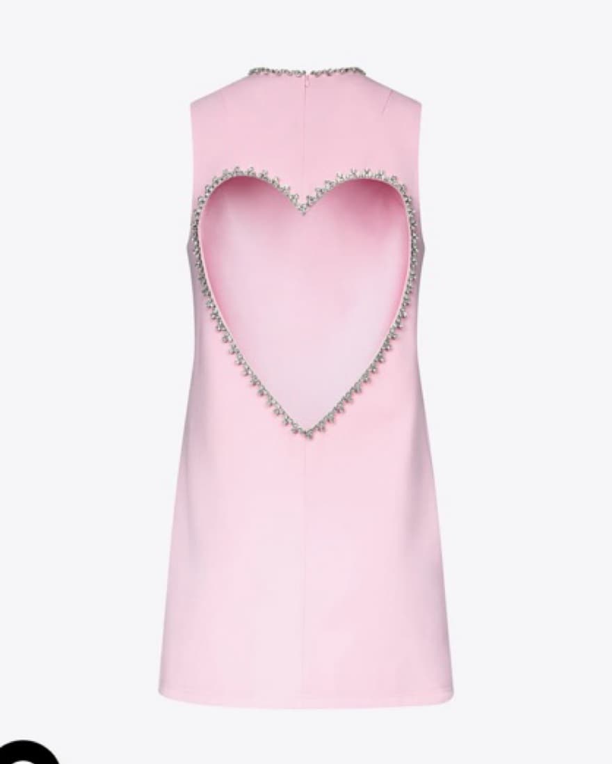Area Crystal Heart Back Dress - Image 1