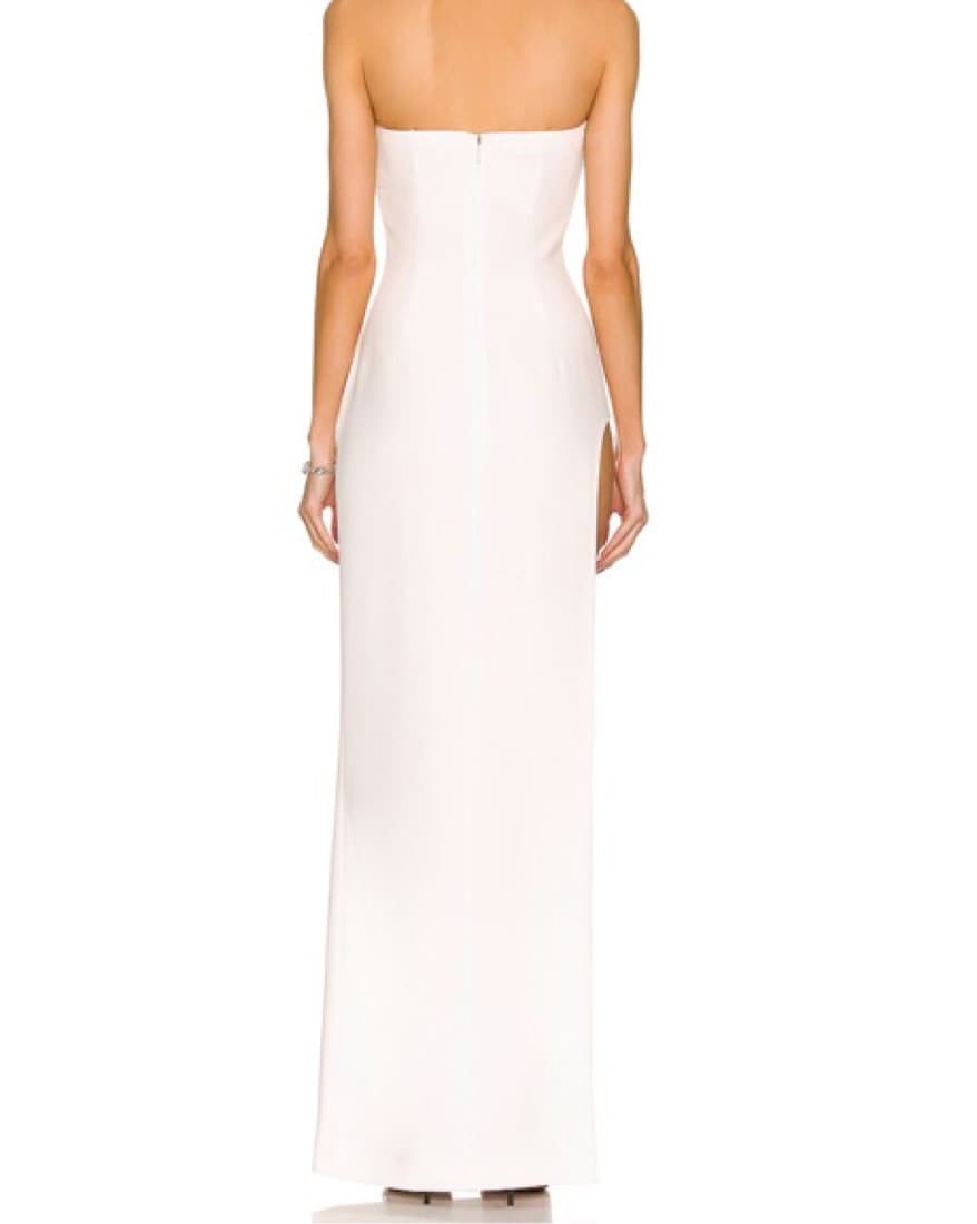 $1300 Monot Strapless White Dress - Image 2
