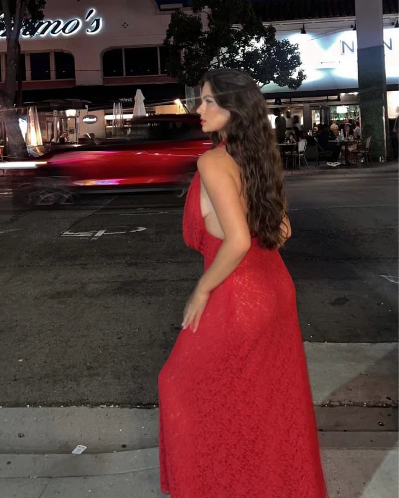 Red Lace Peppermayo Maxi - Image 4
