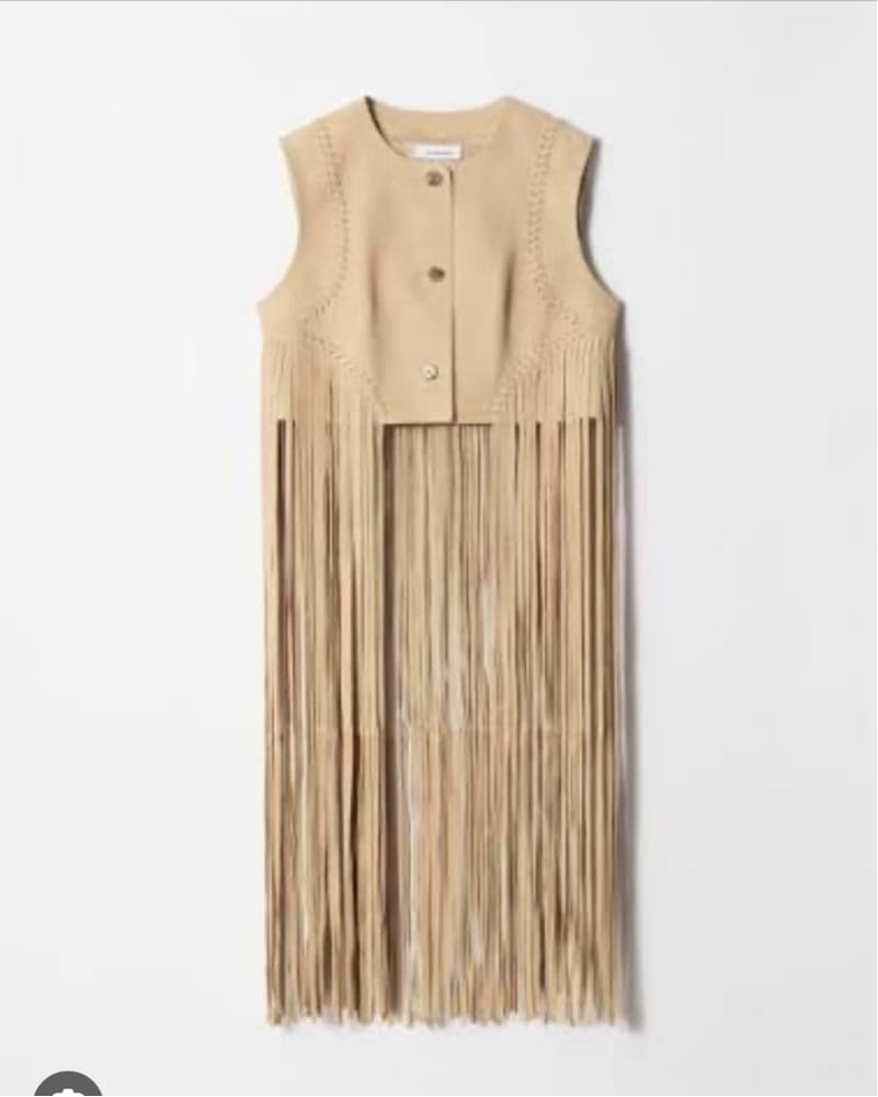 & other stories Fringe Suede Vest - Image 4