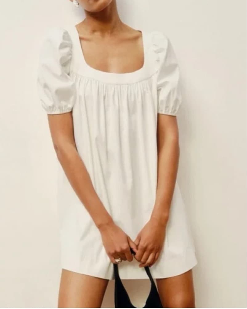 Nissa White Short Sleeve Dress - Image 1