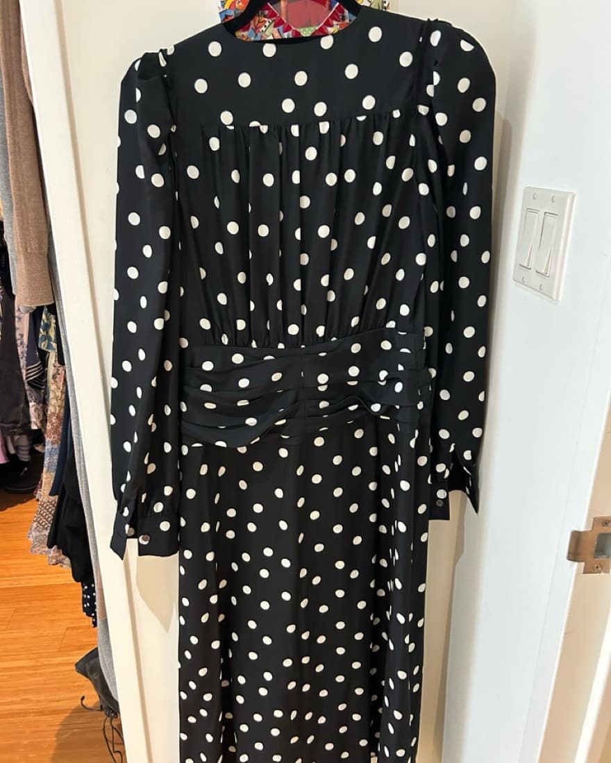 Black & White Polka Dot Maxi Dress - Image 5