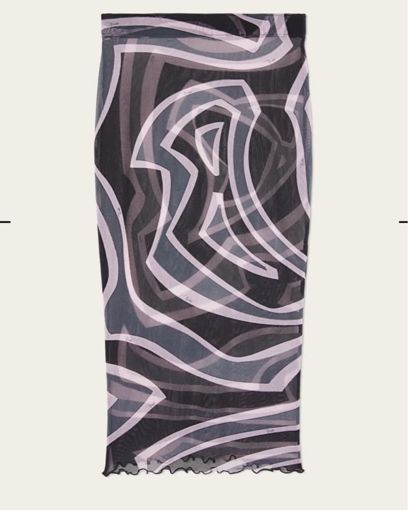 Pucci Purple Mesh Print Coverup Skirt - Image 4