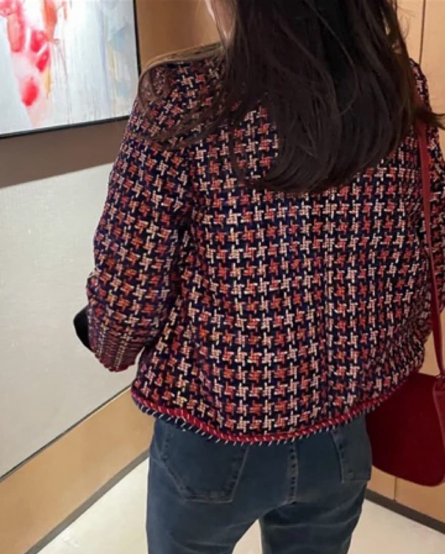 Red Tweed Blazer - Image 2