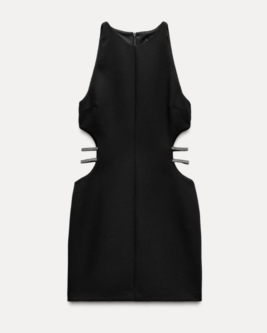Sparkly Cut Out Mini Dress - Image 1